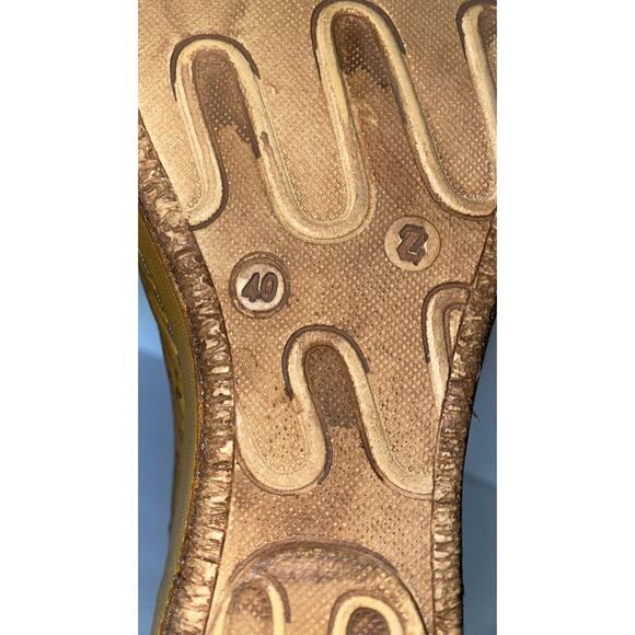 $120 SPRING STEP US Women’s Sz 9 / EU 40 Yellow Leather Inocencia Wedge Sandals - Picture 9 of 9